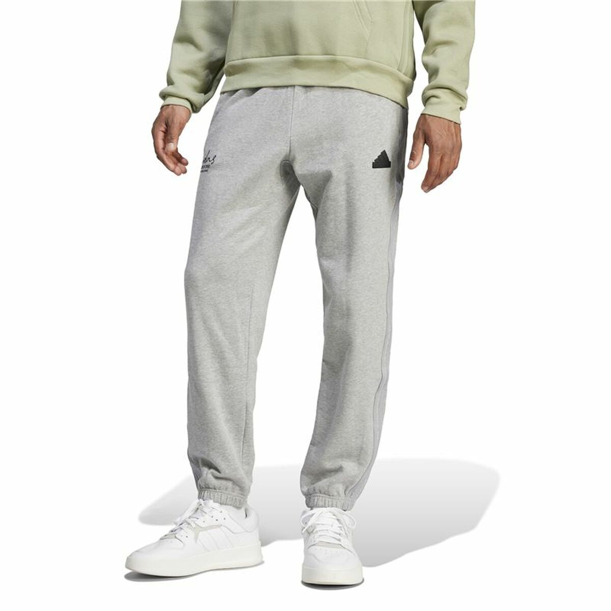 Långa träningsbyxor Adidas Brand Love French Terry Grå Män - 2