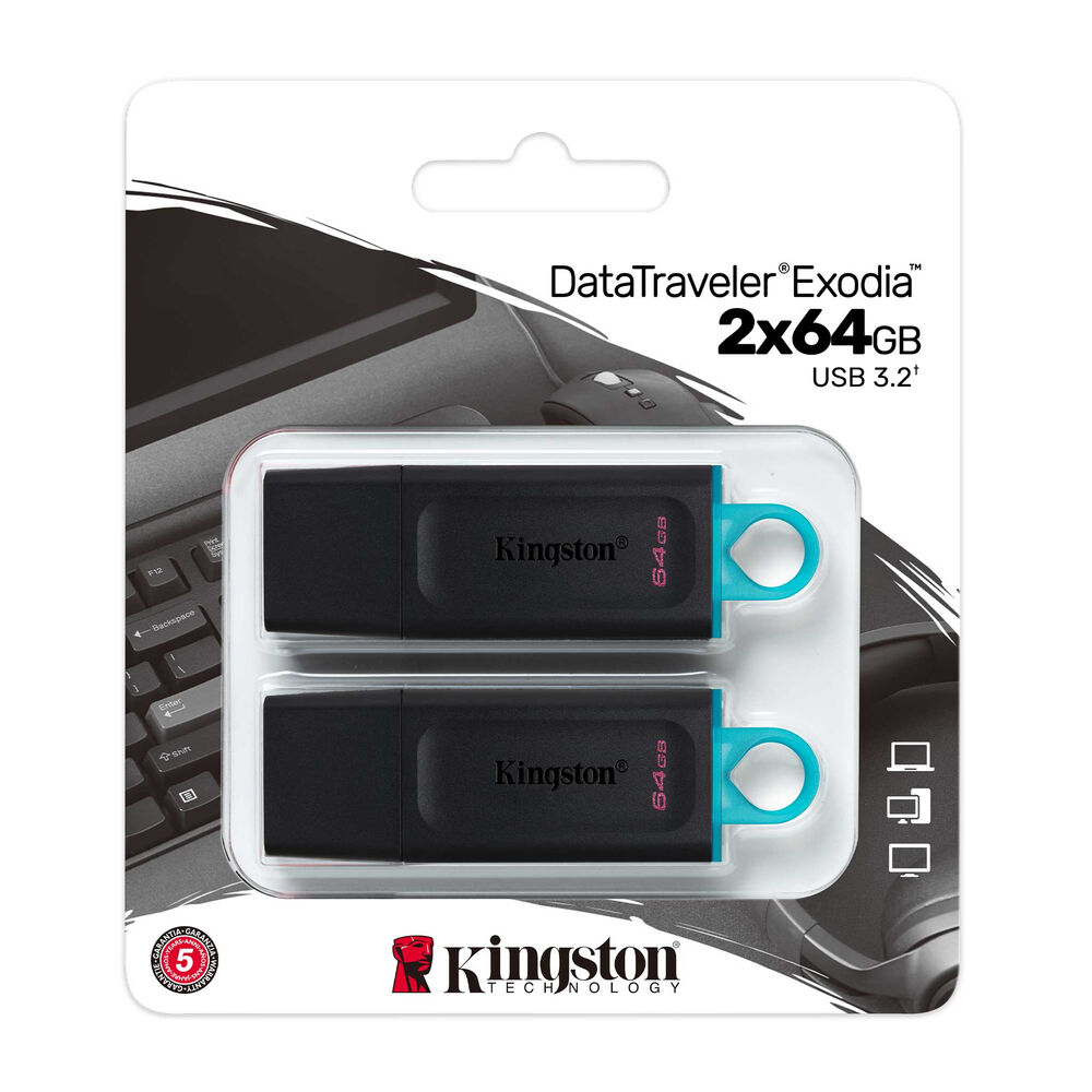 USB-minne Kingston DataTraveler Exodia Grön 64 GB 2 pcs - 2