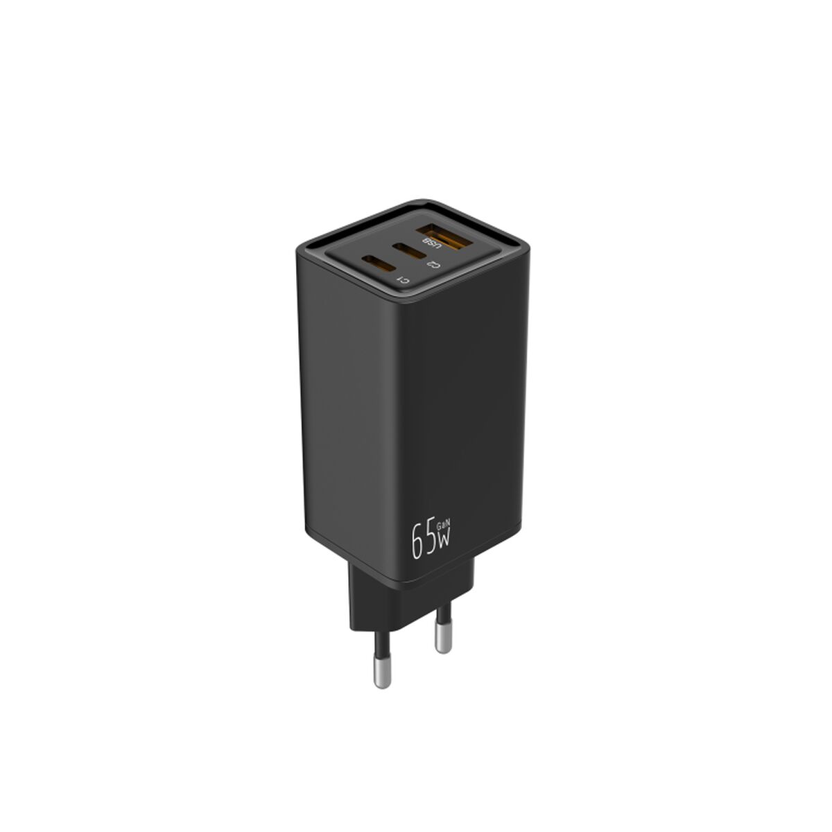 Väggladdare LEOTEC GaN Svart 65 W - 2
