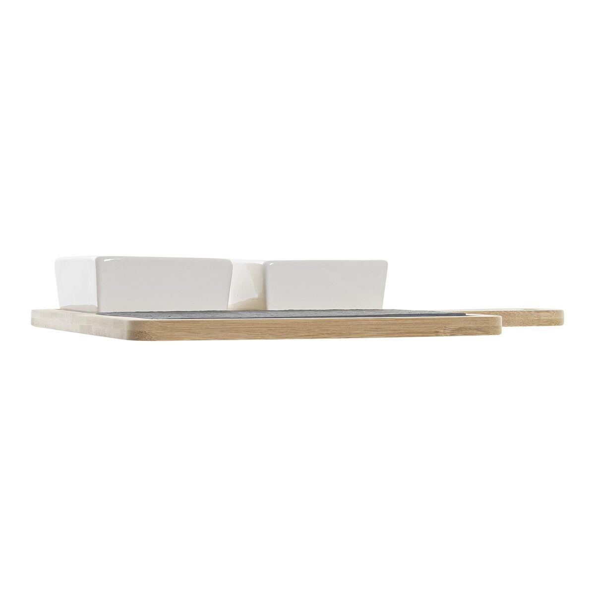 Tilltuggsset DKD Home Decor Tapas Bambu Stengods Skiffer 3 Delar 31 x 20 x 5 cm - 2