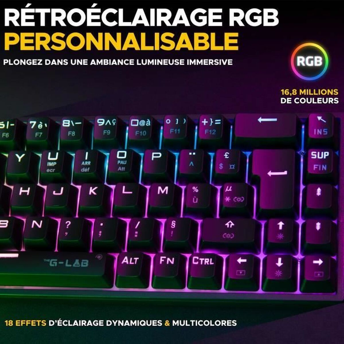 Tangentbord The G-Lab KEYZ TITAN Vit - 3