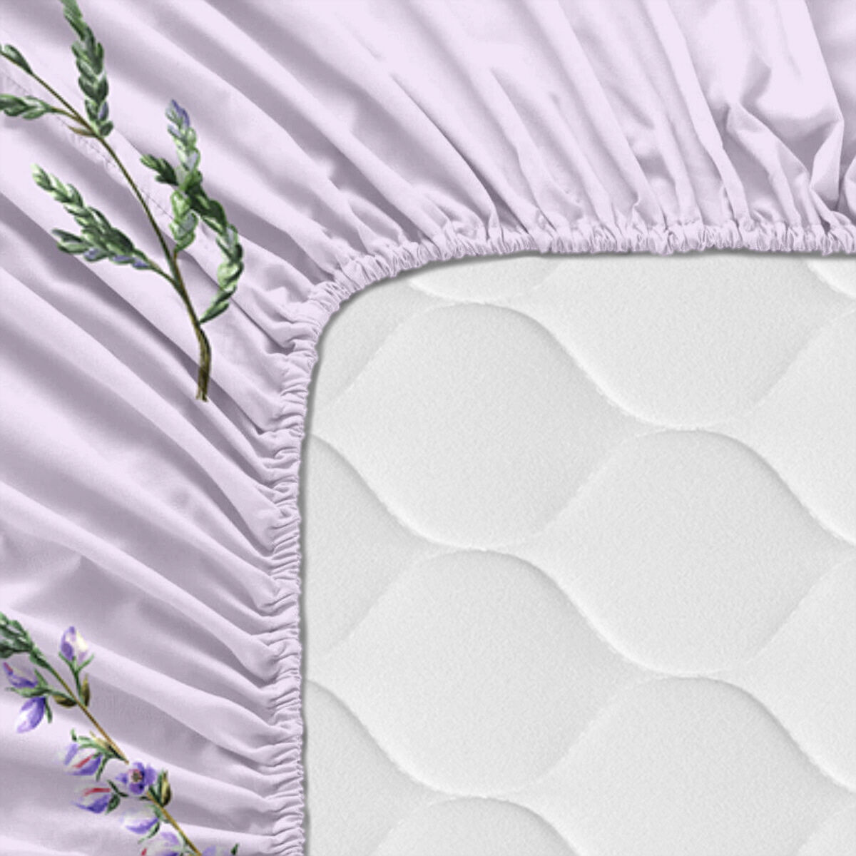 Underlakan HappyFriday Lavanda Multicolour 180 x 200 x 32 cm - 2