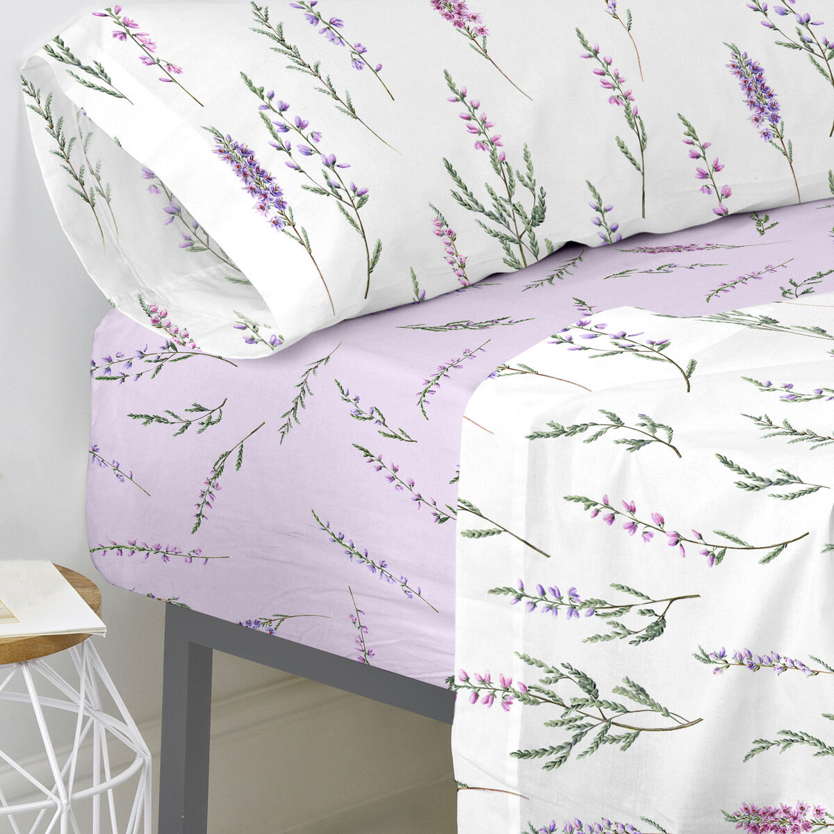 Underlakan HappyFriday Lavanda Multicolour 180 x 200 x 32 cm - 3