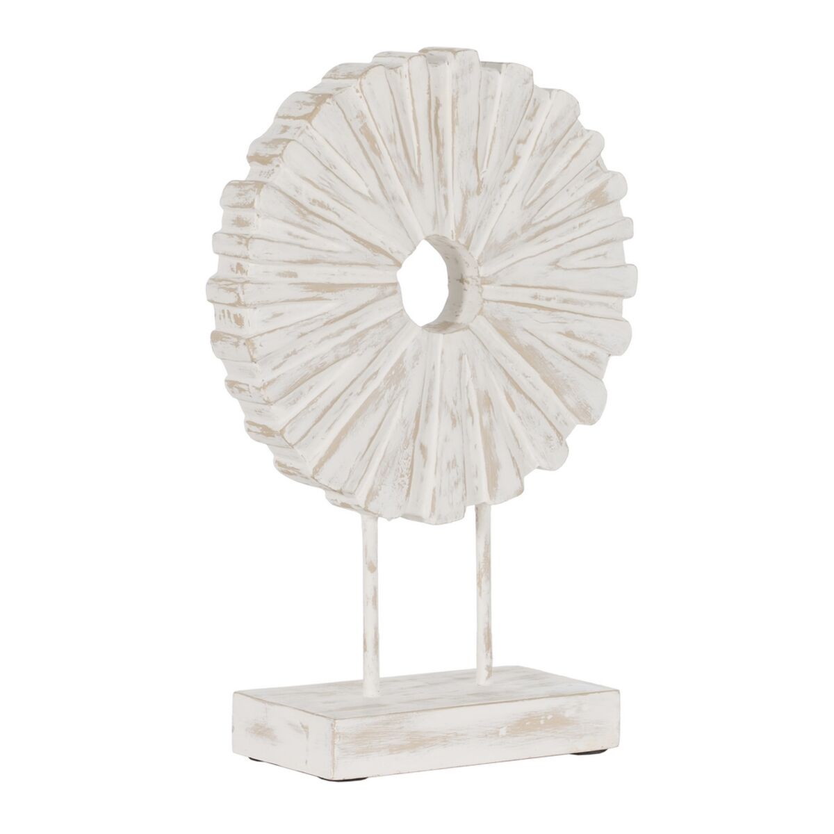 Prydnadsfigur Vit Beige Ring 25,5 x 9,5 x 37 cm - 2