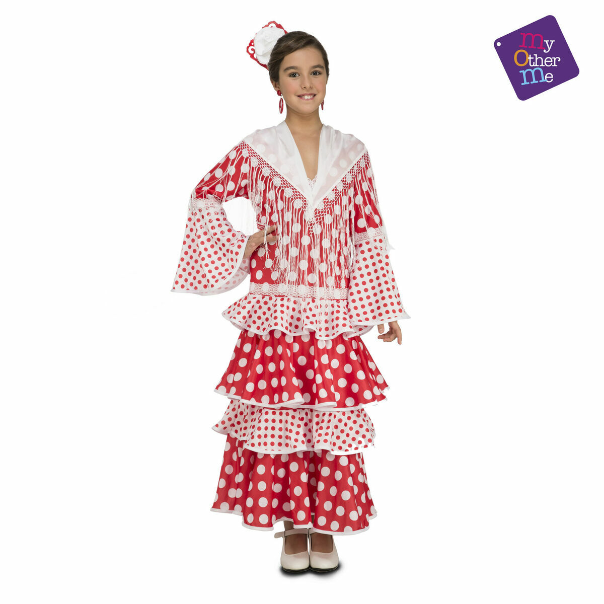 Maskeraddräkt vuxna My Other Me Rocio Röd Flamencodansare (1 Delar) - 5