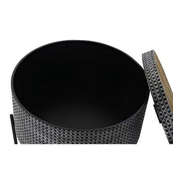 Sidobord DKD Home Decor Svart Silvrig 45 x 45 x 39 cm