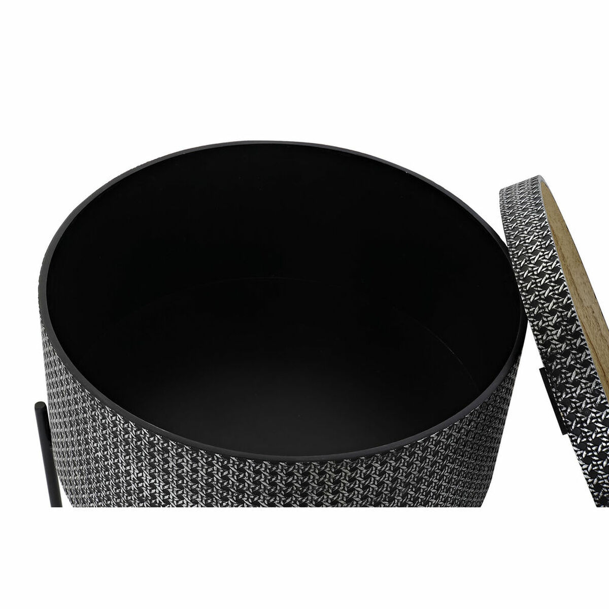Sidobord DKD Home Decor Svart Silvrig 45 x 45 x 39 cm - 9