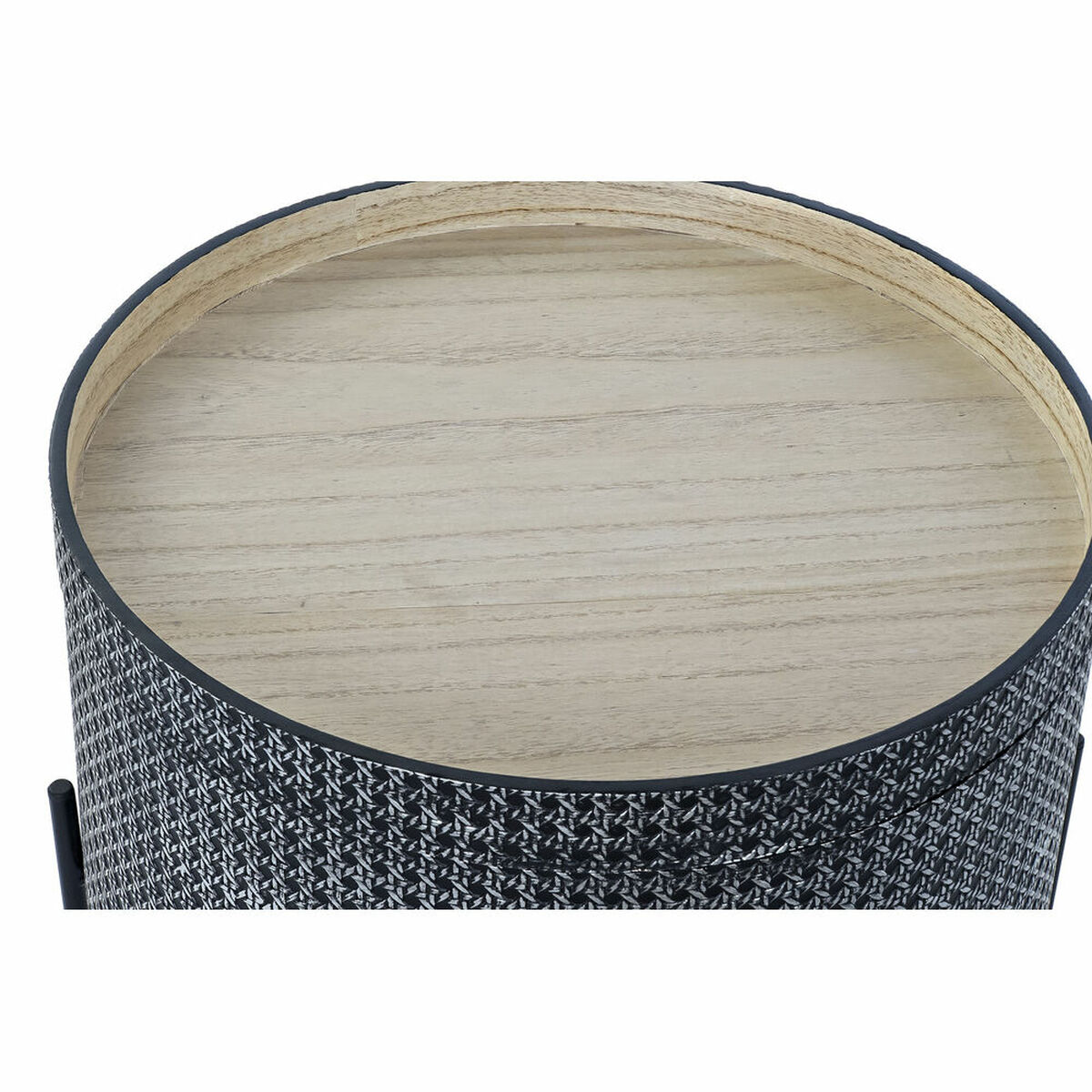 Sidobord DKD Home Decor Svart Silvrig 45 x 45 x 39 cm - 6
