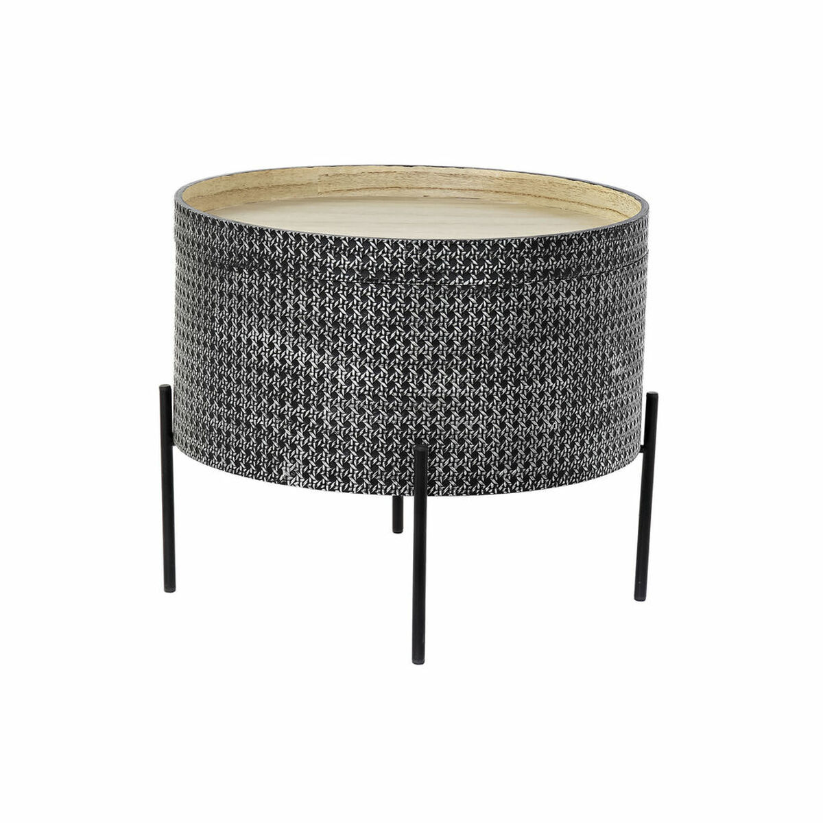 Sidobord DKD Home Decor Svart Silvrig 45 x 45 x 39 cm - 7