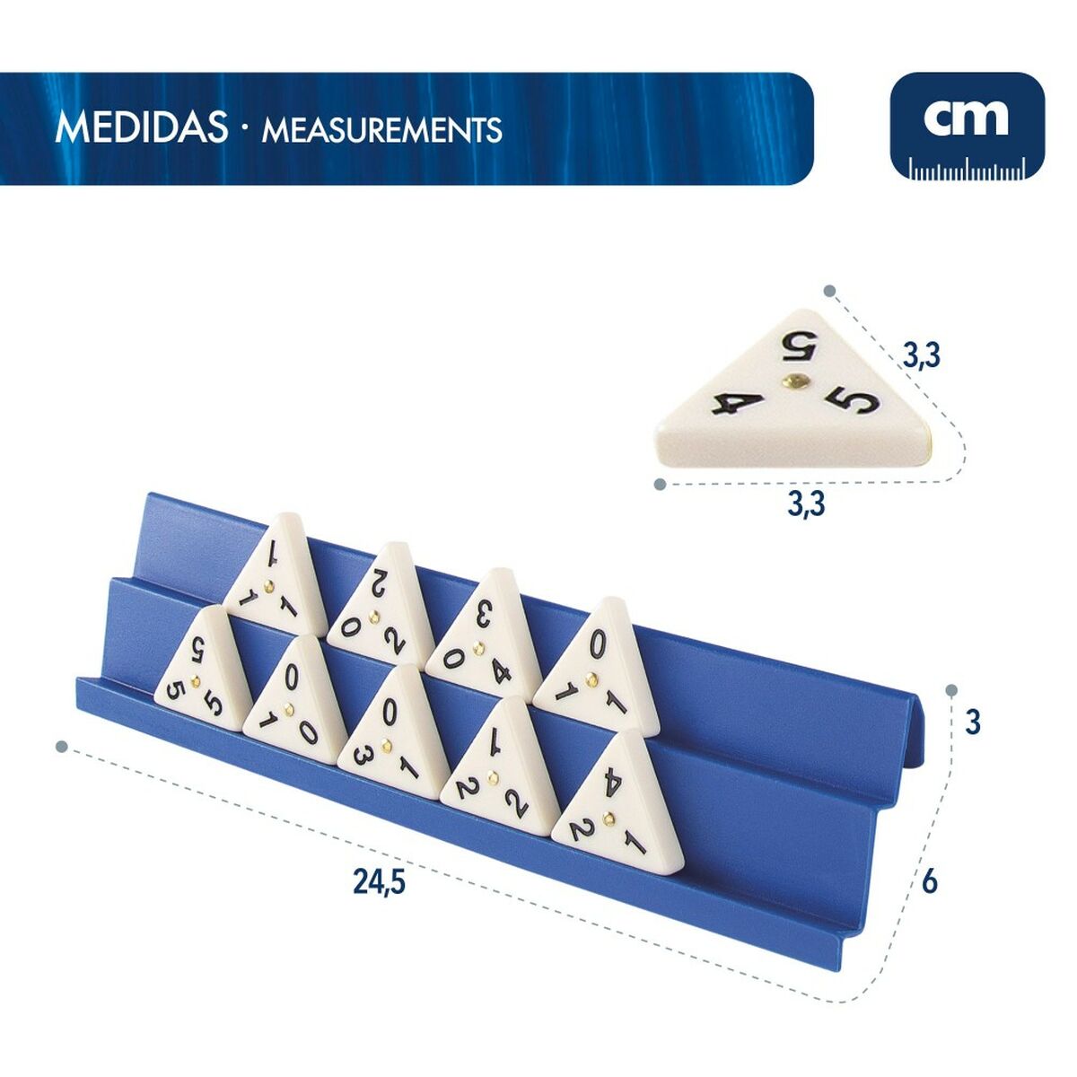 Sällskapsspel CB Games Rummi 24,5 x 3 x 6 cm (60 Delar) (6 antal) - 2