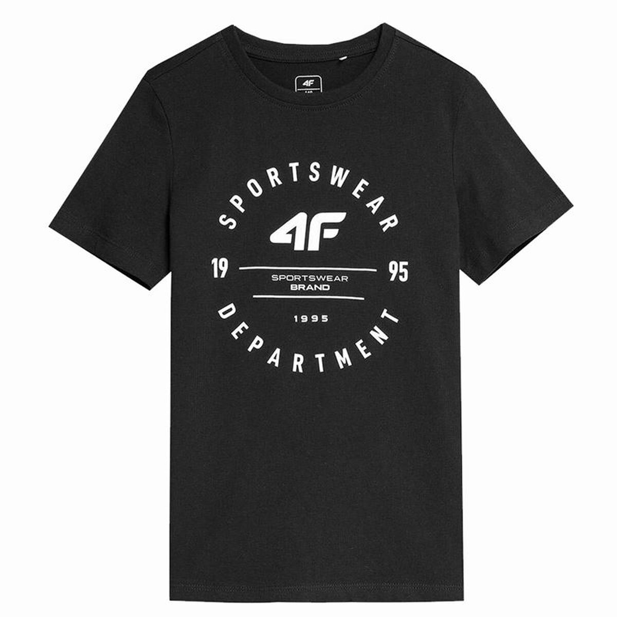T-shirt med kortärm Barn 4F M294 Deep Svart - 4