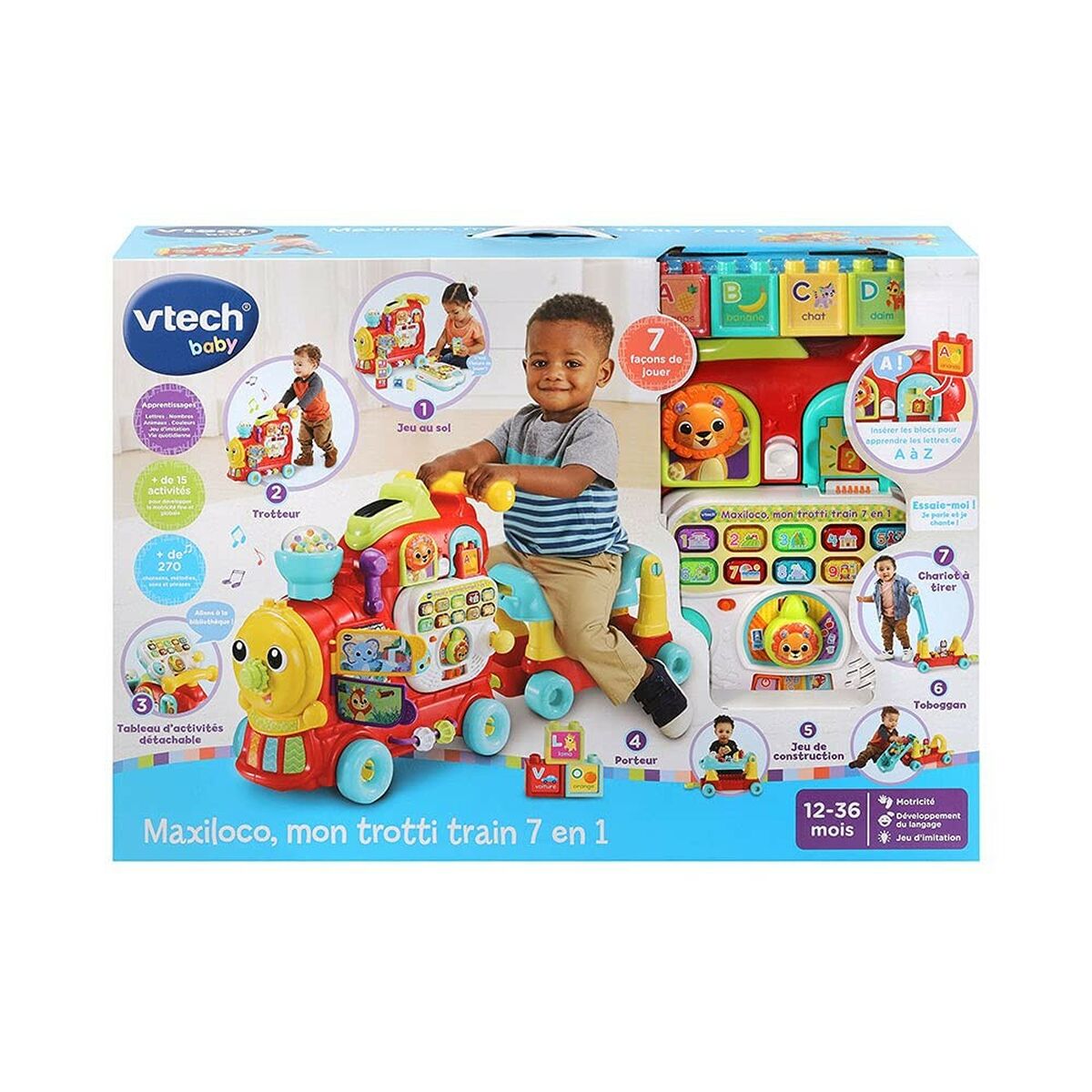 Trehjuling Vtech Baby Maxiloco Mon Trotti Treno 7 In 1 (FR) - 9