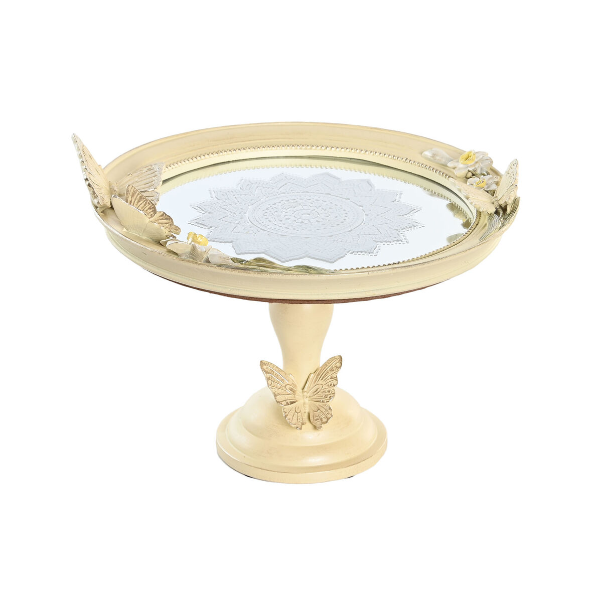 Bordsdekoration DKD Home Decor Beige Harts Speglar 24 x 22,6 x 18 cm - 5