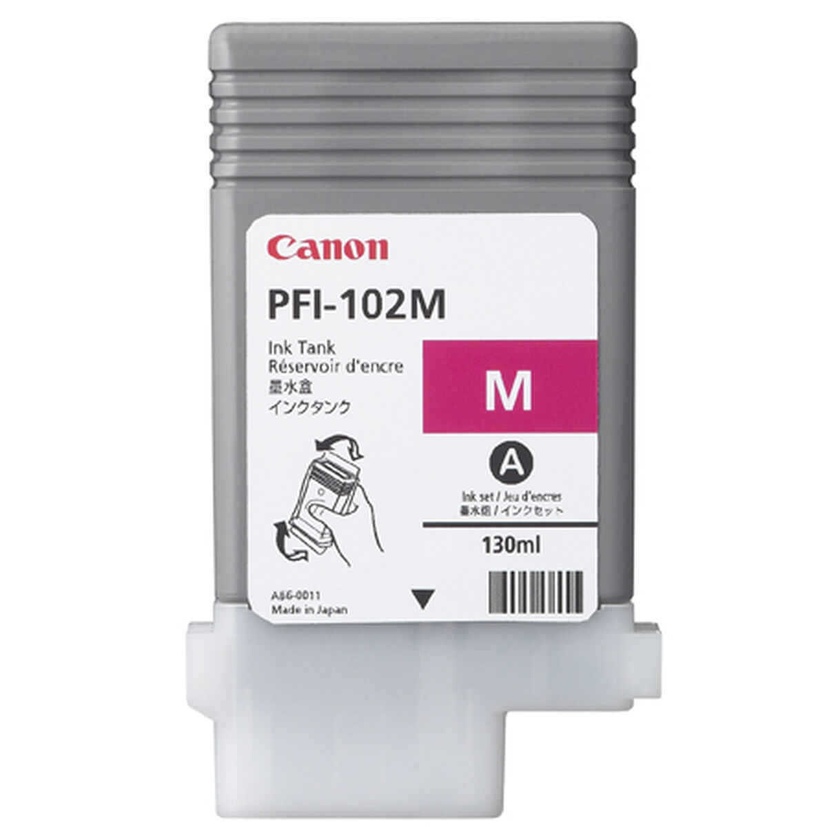 Original Bläckpatron Canon PFI-102M Röd Magenta - 2