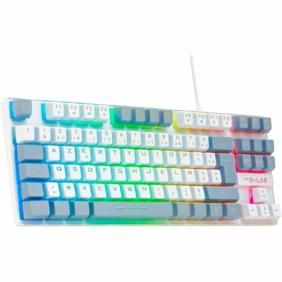 Tangentbord The G-Lab KEYZ CAESIUM Grå Azerty Franska