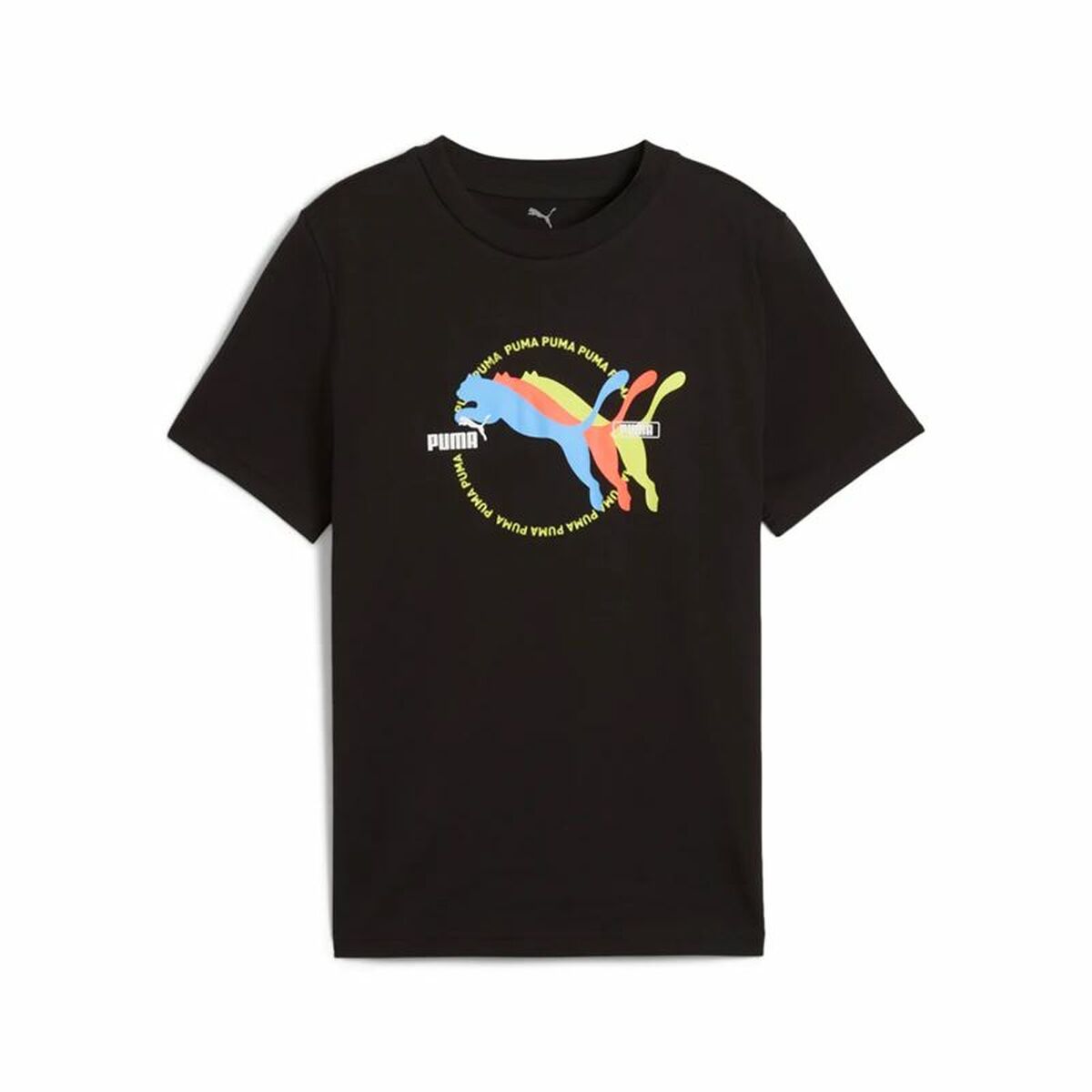 Barn T-shirt med kortärm Puma Graphics Svart