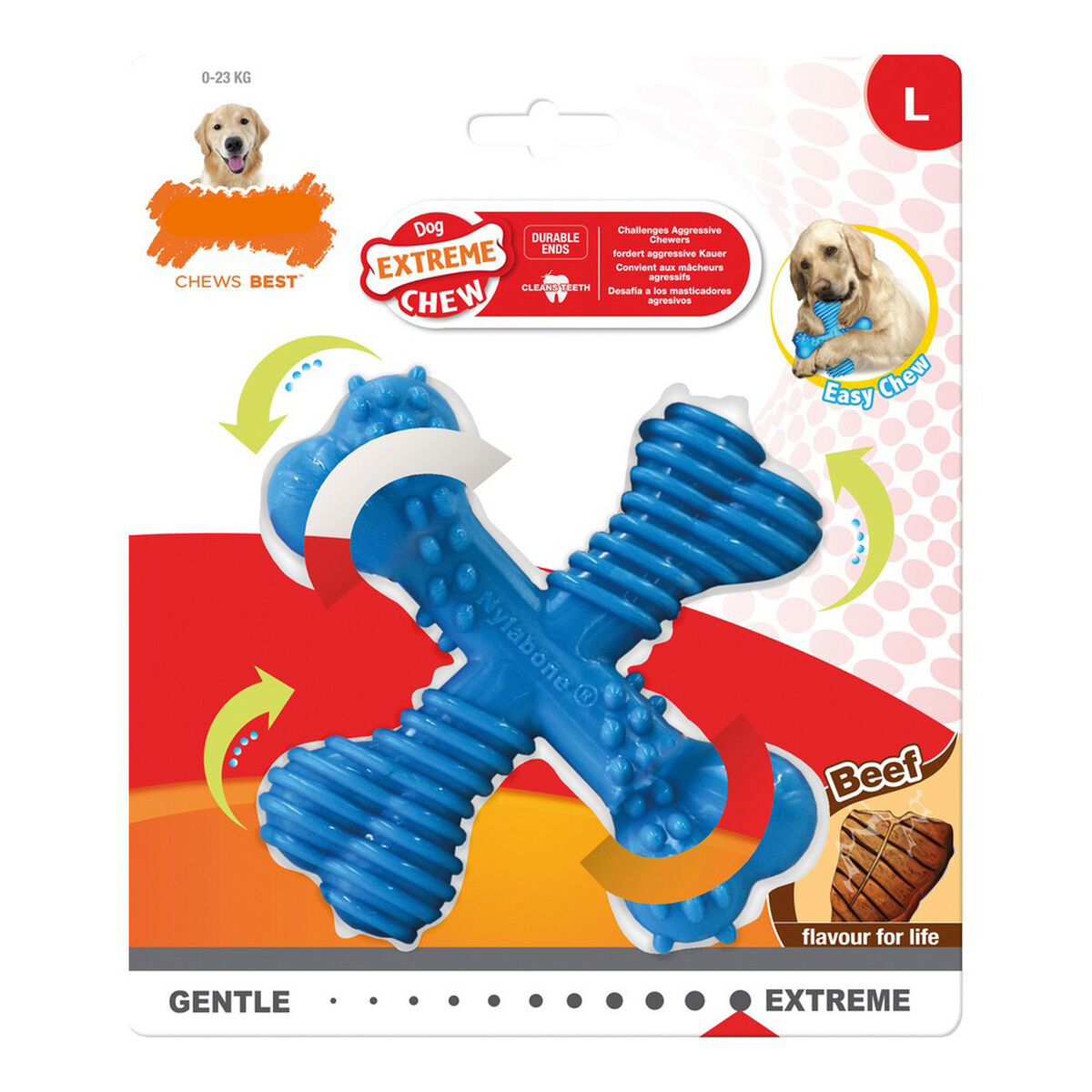 Tuggleksak för hundar Nylabone Dura Chew Kors Kalvkött 11 - 2