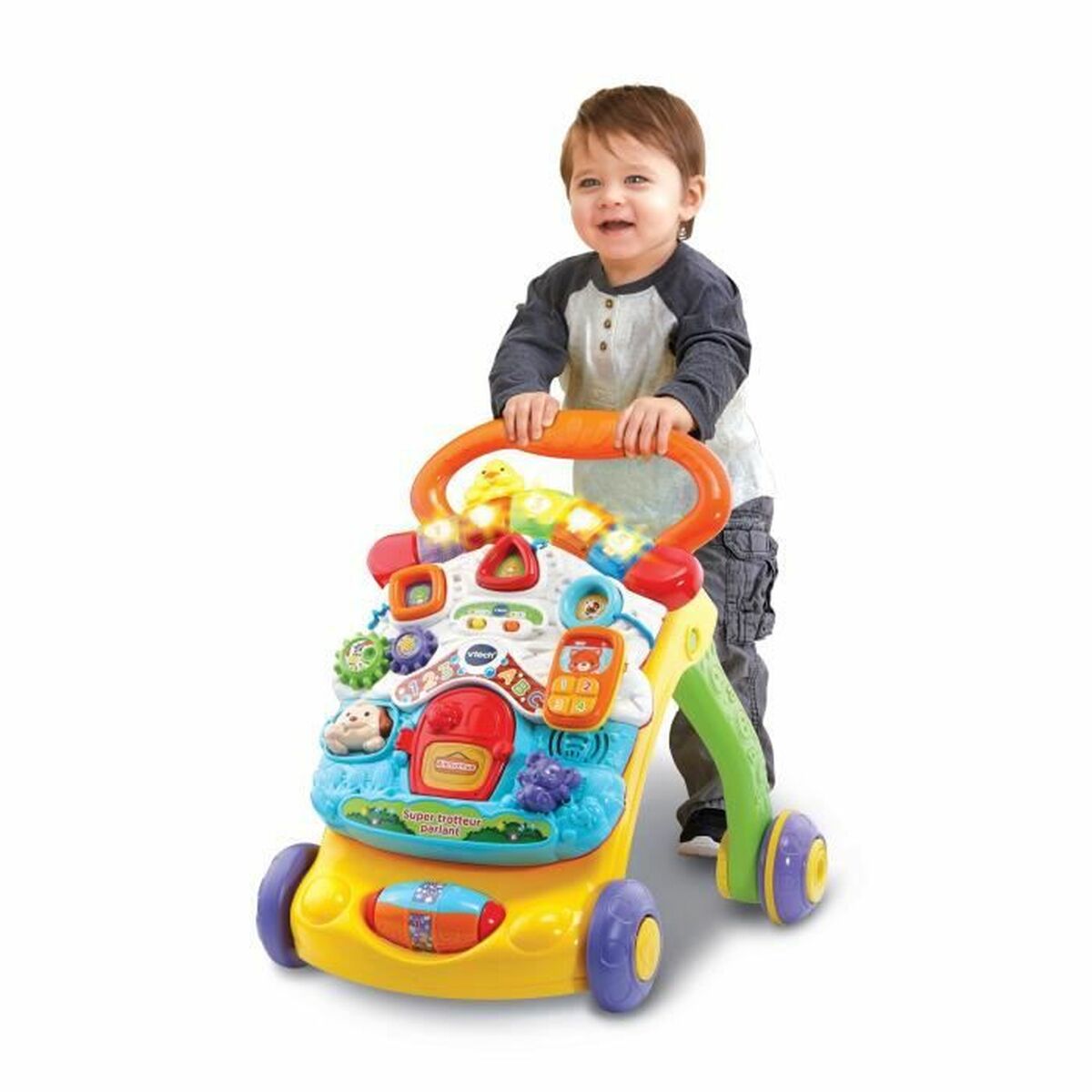 Trehjuling Vtech Super Trotteur Parlant 2 En 1 Orange (FR) Multicolour - 6