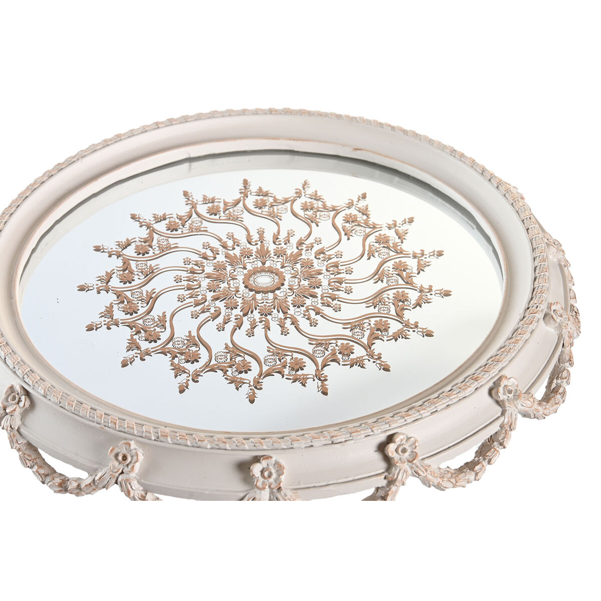 Bordsdekoration DKD Home Decor 24,5 x 24,5 x 20 cm Gyllene Vit Mörkbrun Neoklassisk (2 antal) - 6
