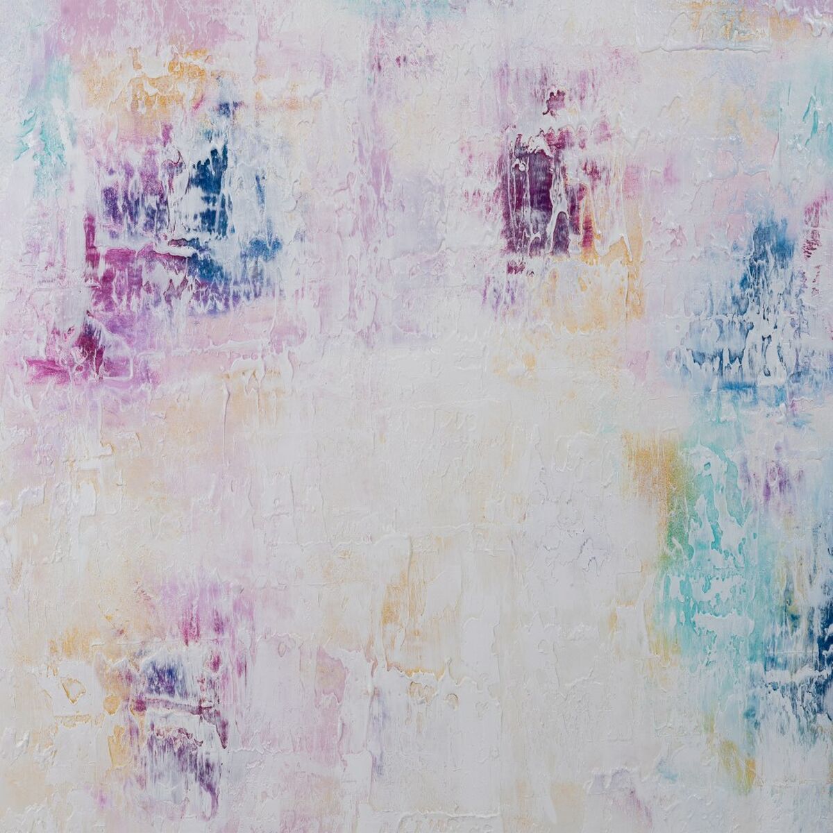 Kanvas Vit Purpur Abstrakt 120 x 3,5 x 120 cm - 2