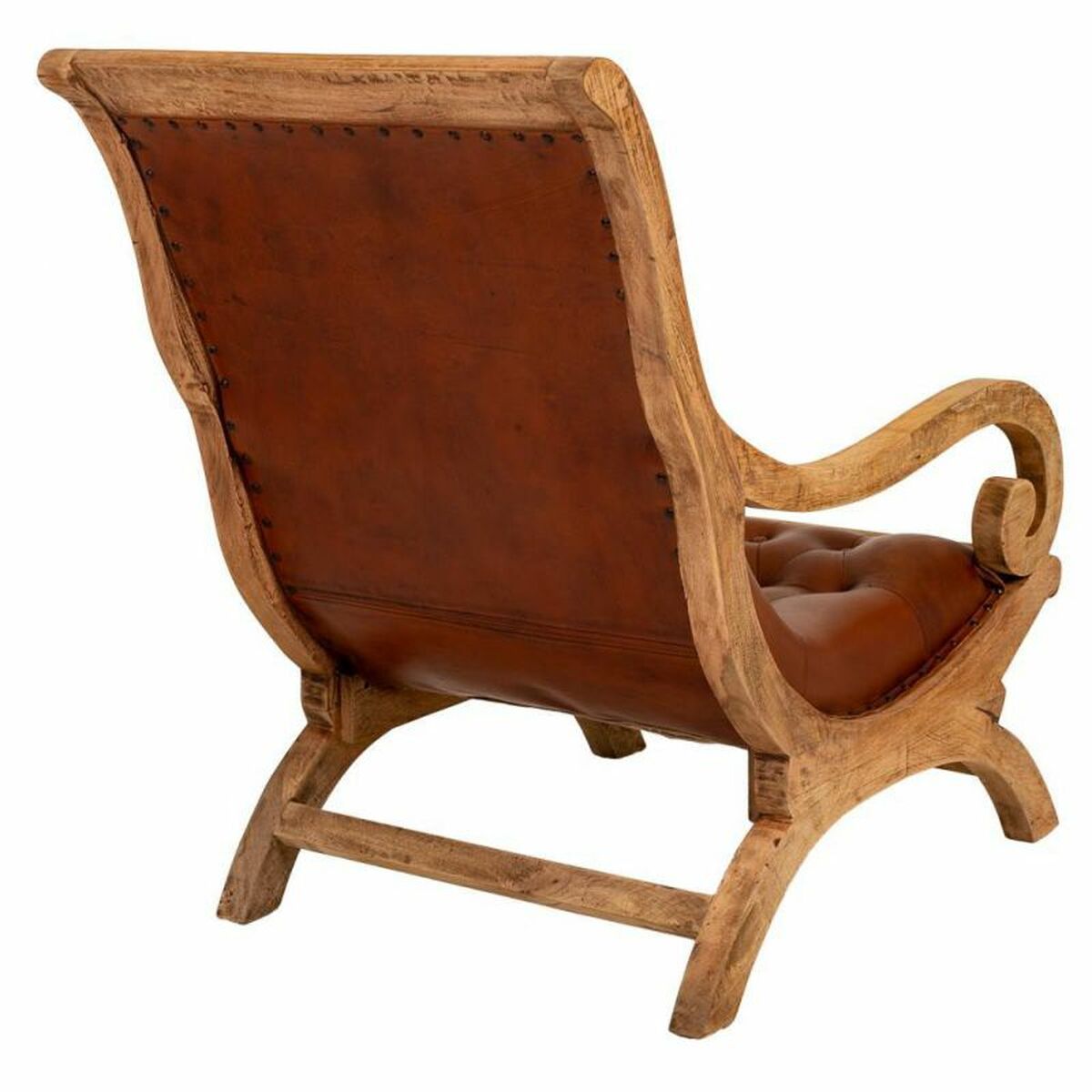 Fåtölj Alexandra House Living Brun Naturell 98 x 94 x 65 cm - 6