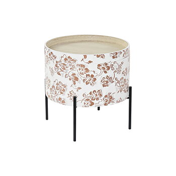 Sidobord DKD Home Decor Vit Svart 38 x 38 x 39 cm
