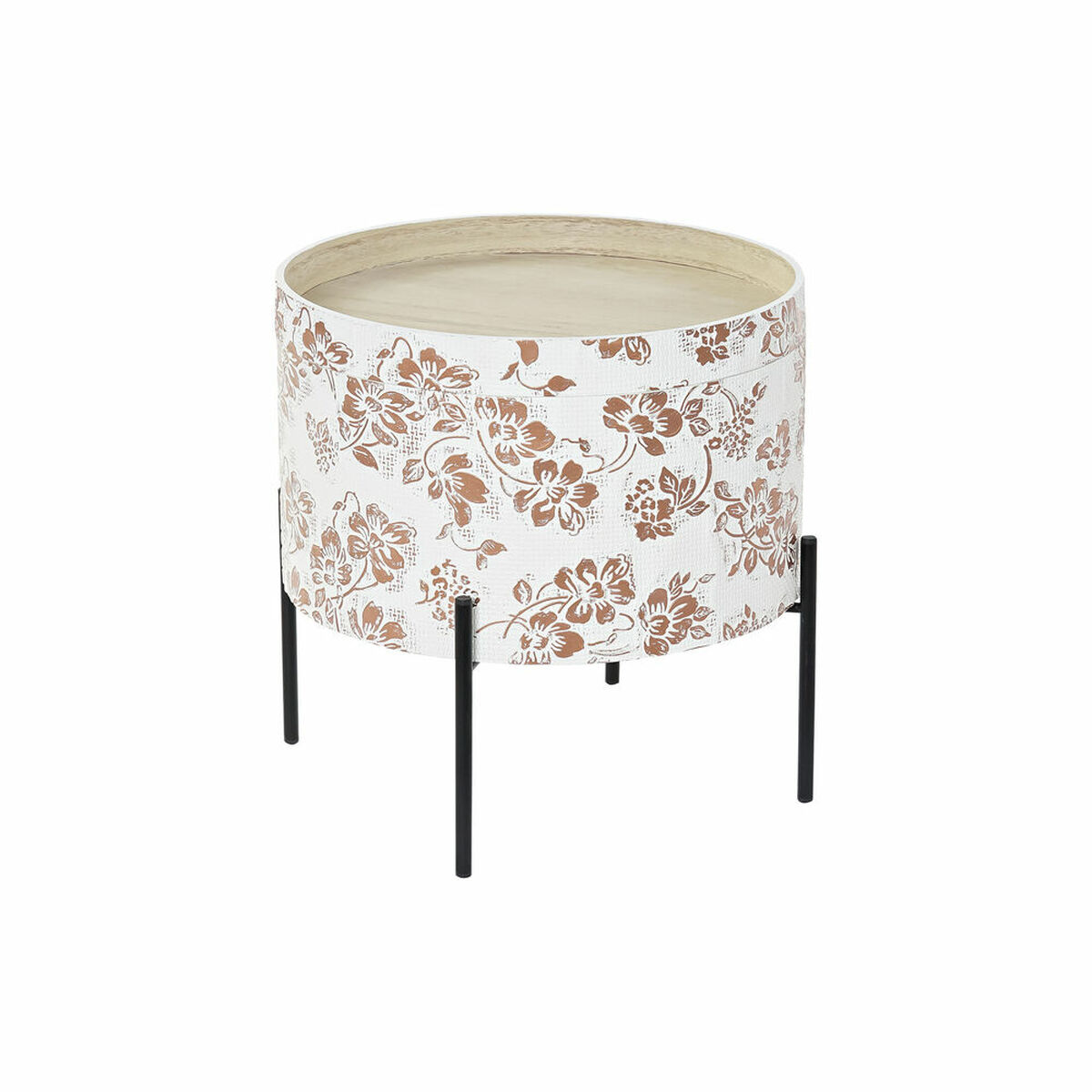 Sidobord DKD Home Decor Vit Svart 38 x 38 x 39 cm - 4
