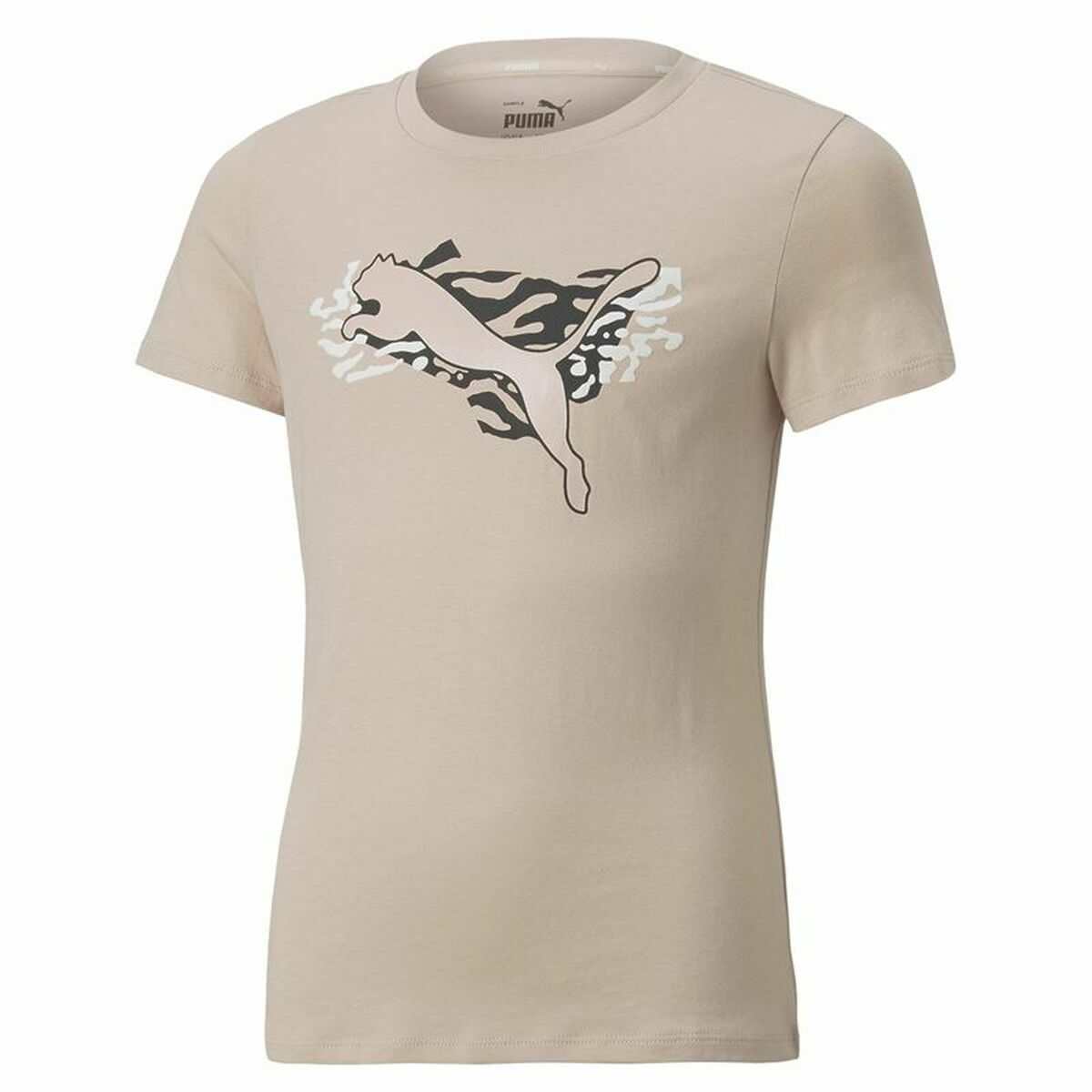 Barn T-shirt med kortärm Puma Beige - 11
