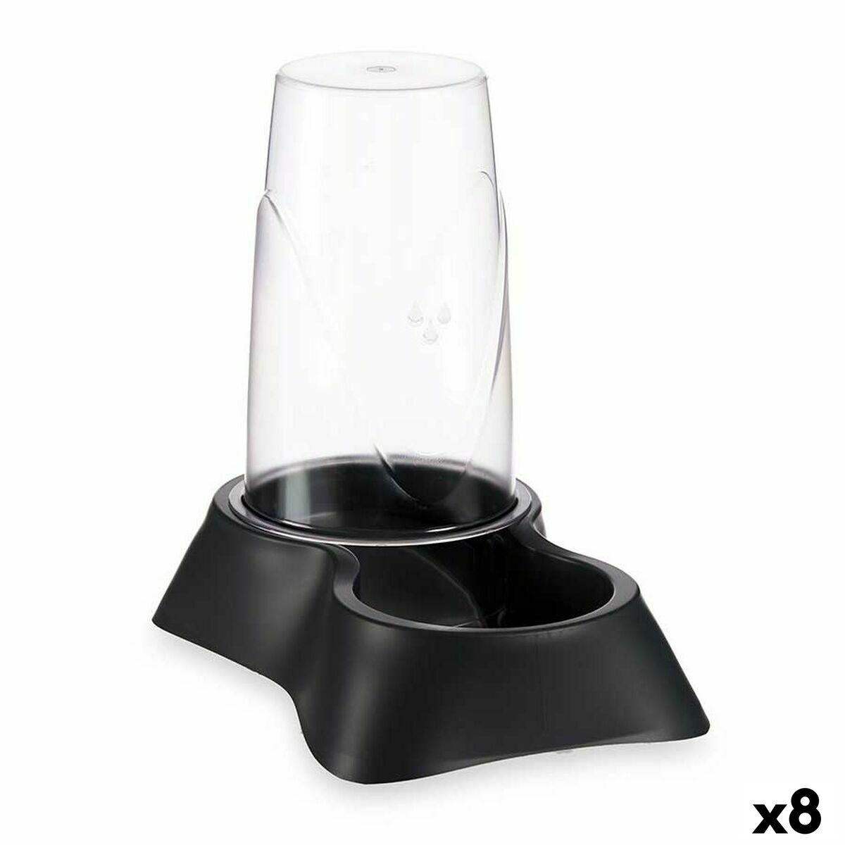 Matskål för husdjur Automat/anordning Antracitgrå Plast 1,5 L 16 x 25 x 24 cm (8 antal)