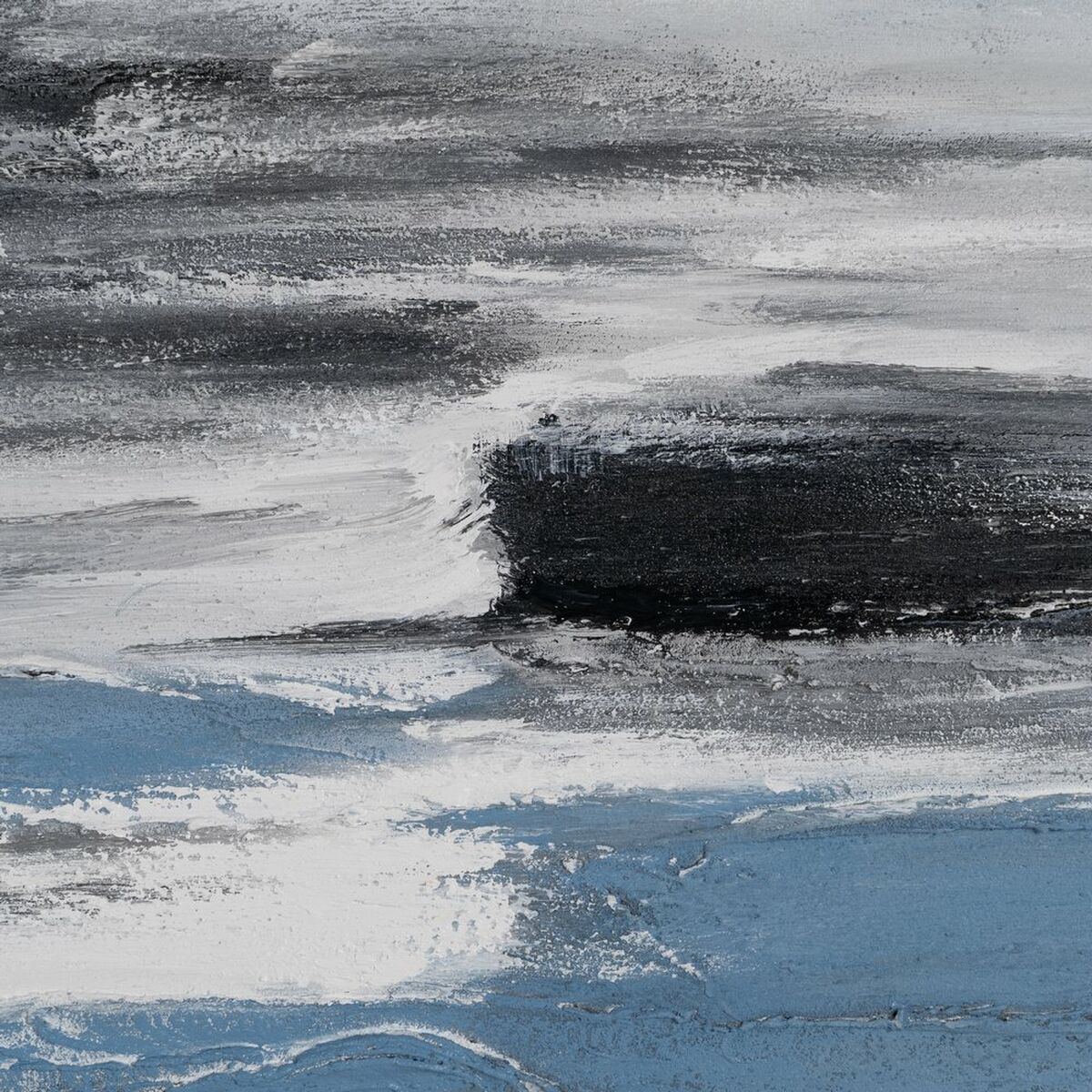 Kanvas Svart Abstrakt 100 X 3,5 X 140 CM - 2