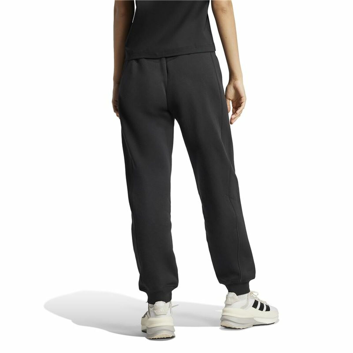Långa träningsbyxor Adidas Signature Graphic Print Fleece Loose Svart Kvinna - 3