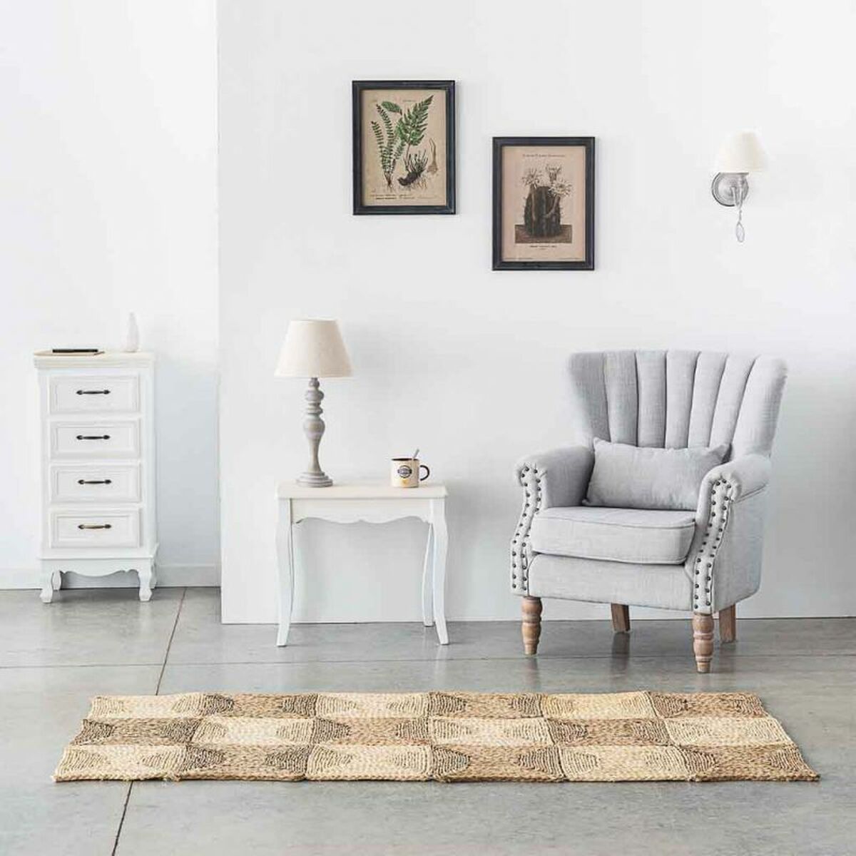 Fåtölj Alexandra House Living Ljusgrå 59 x 87 x 73 cm - 2