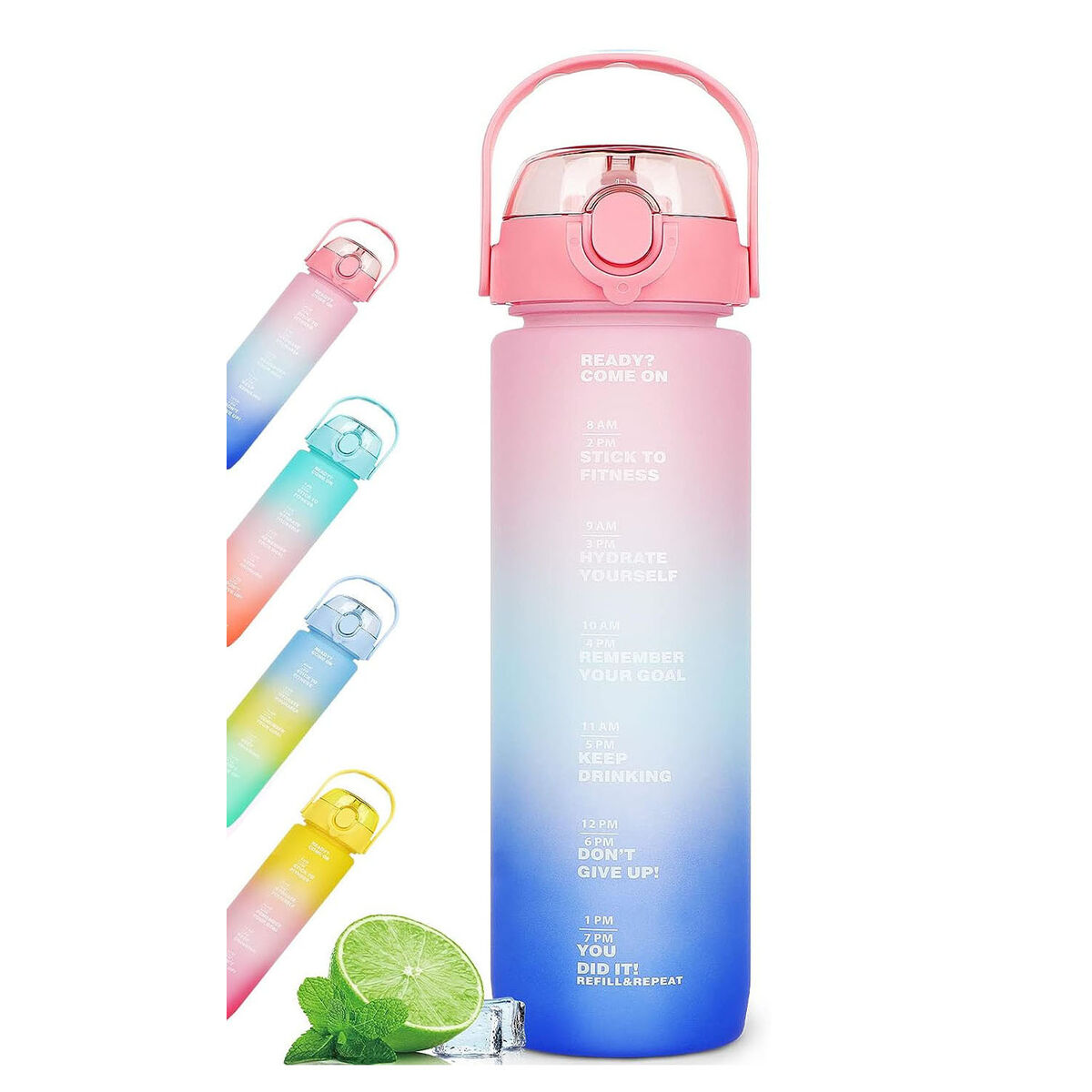 Vattenflaska Bewinner Multicolour 600 ml 7,5 X 20 CM (12 antal) - 2