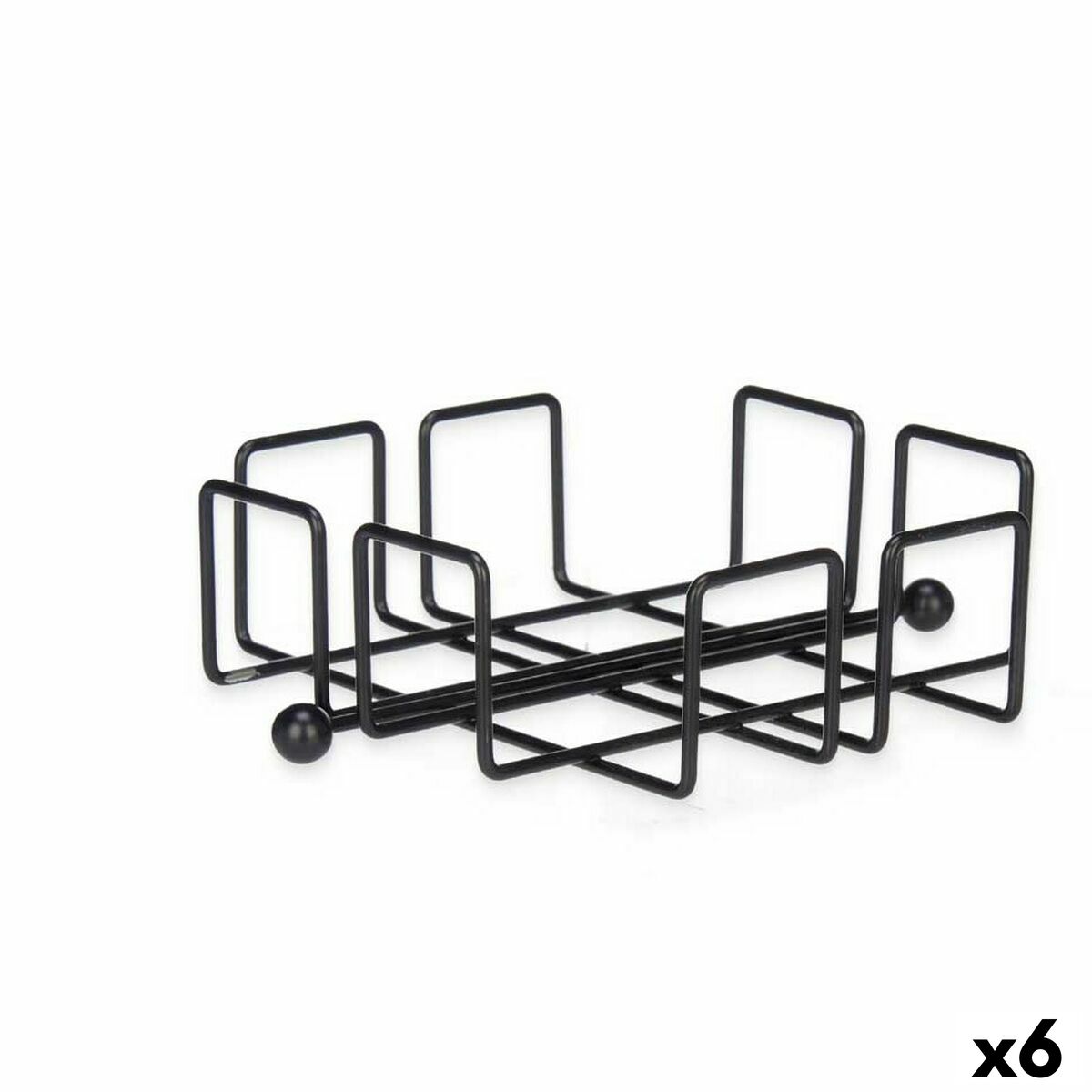 Servetthållare Svart Metall 19,3 x 6,5 x 19,3 cm (6 antal) - 3