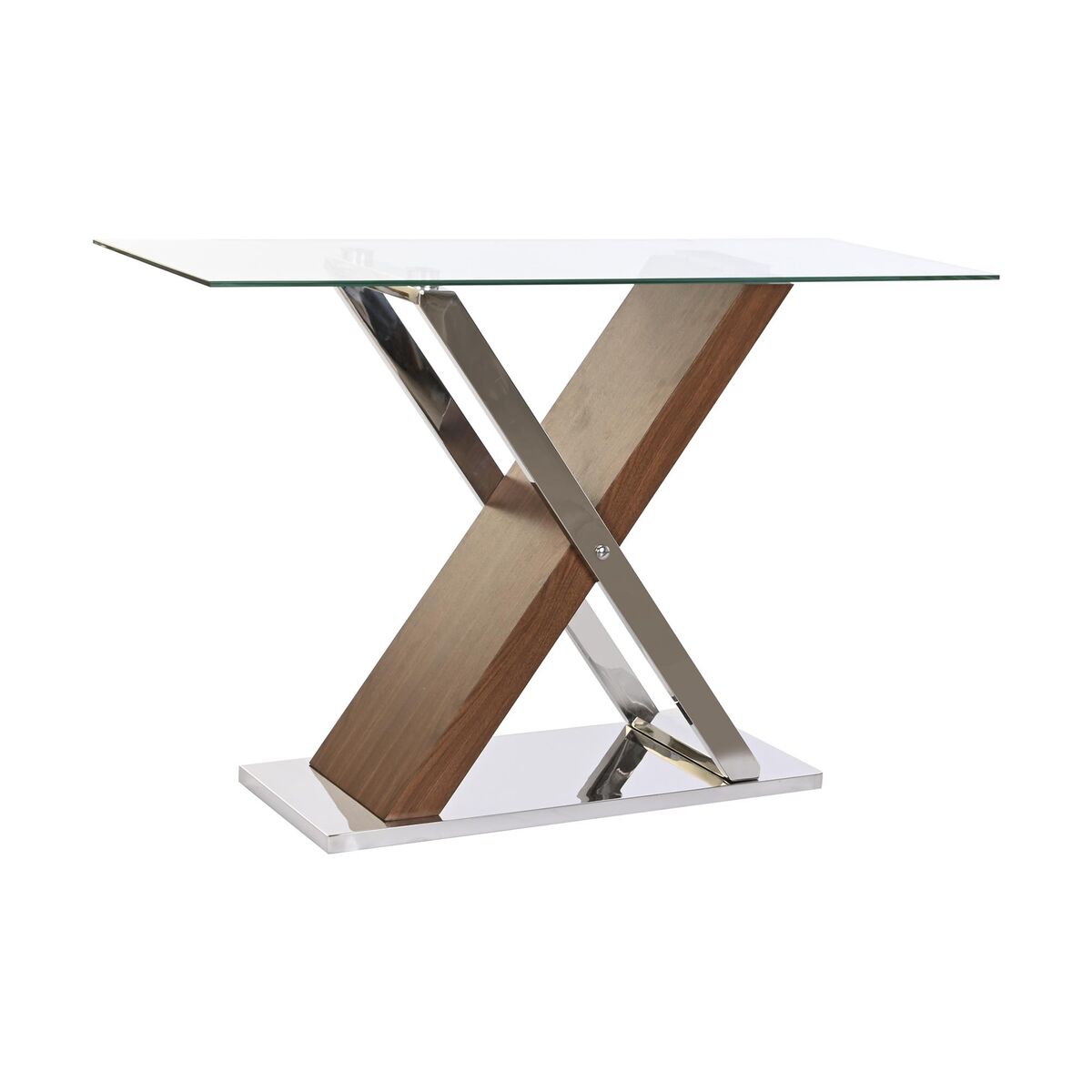 Mottagare DKD Home Decor Transparent Silvrig Mörkbrun 120 x 40 x 75 cm