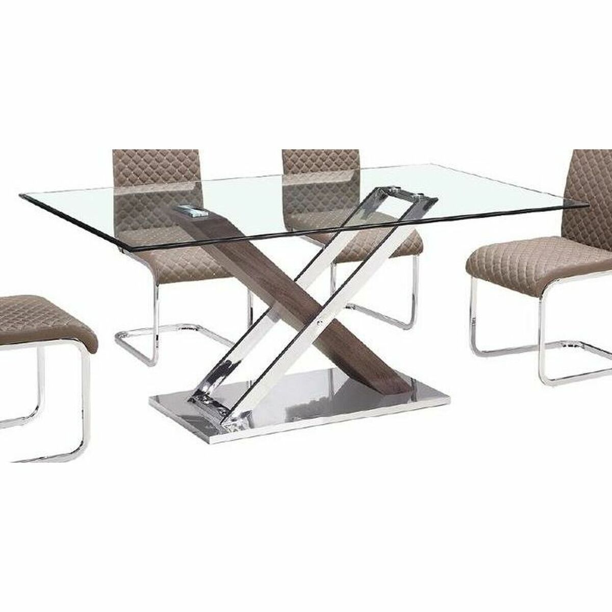 Mottagare DKD Home Decor Transparent Silvrig Mörkbrun 120 x 40 x 75 cm - 2