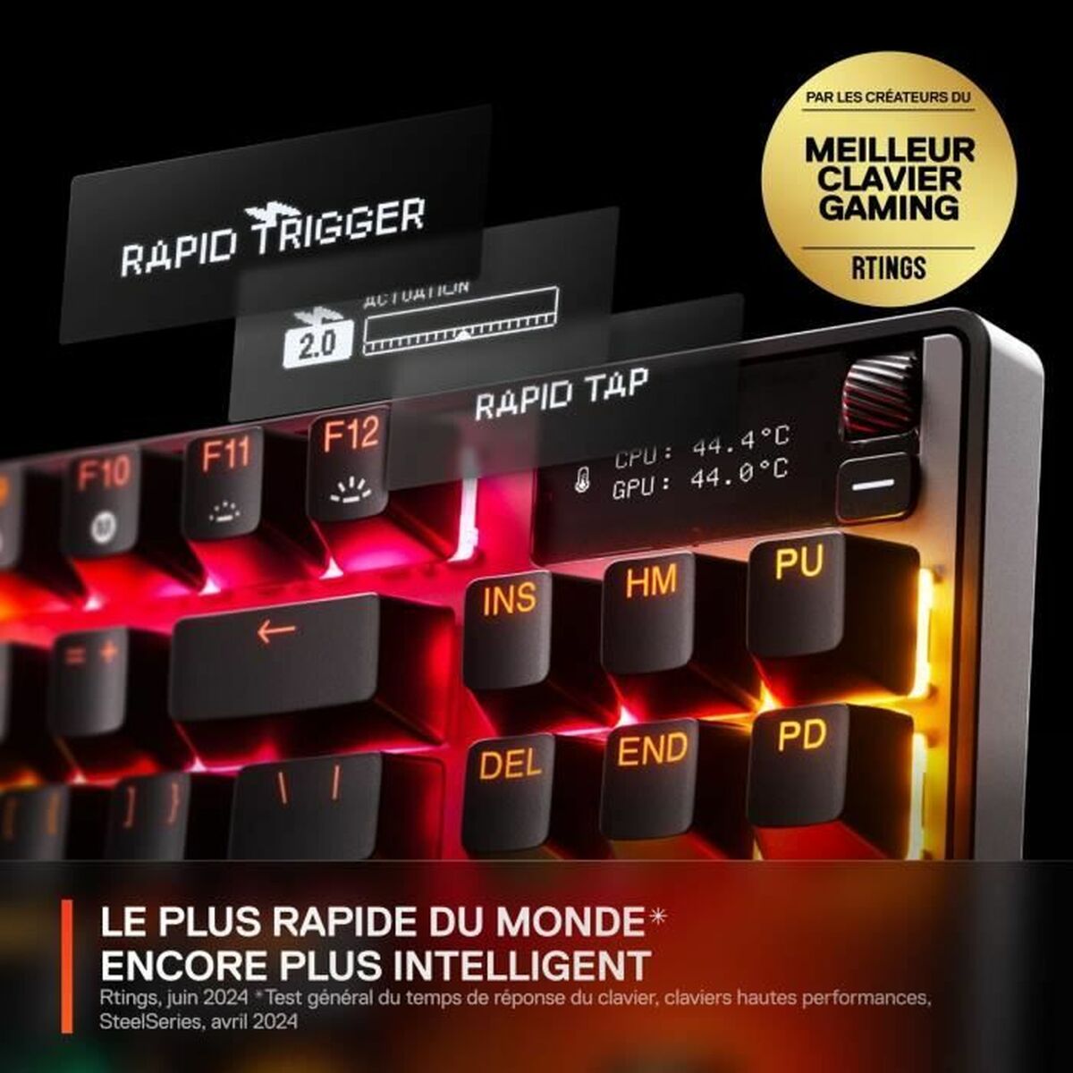 Bluetooth Tangentbord SteelSeries apex pro tkl wl gen 3 Svart Azerty Franska - 5