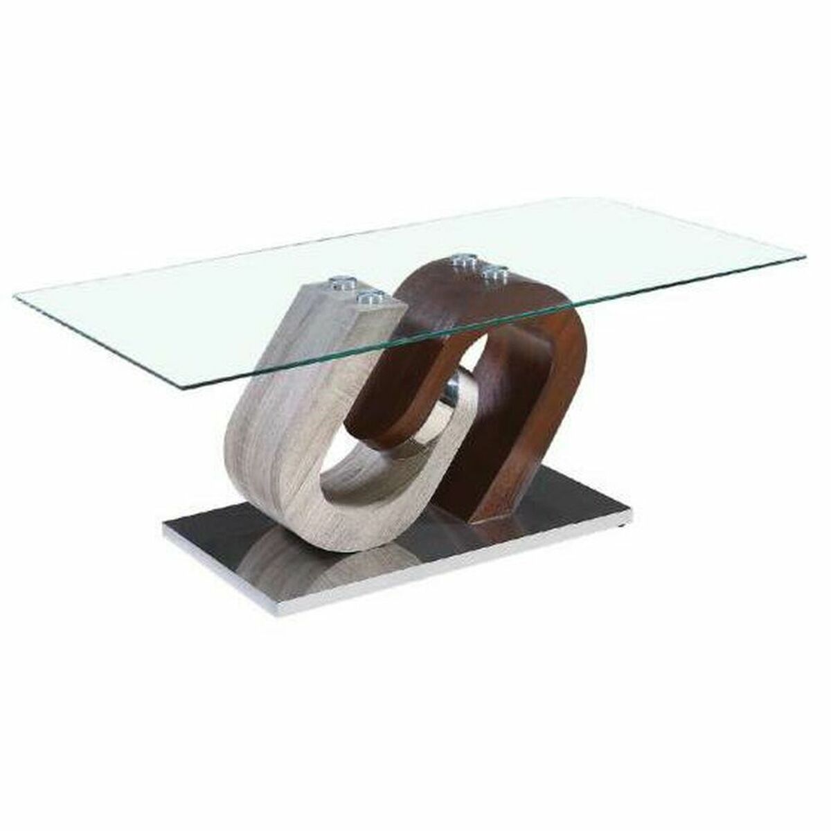 Console DKD Home Decor Trä MDF Naturell Brun Transparent Silvrig Stål 120 x 40 x 76 cm - 3