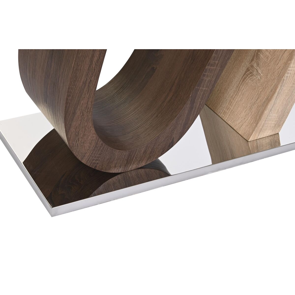 Console DKD Home Decor Trä MDF Naturell Brun Transparent Silvrig Stål 120 x 40 x 76 cm - 6
