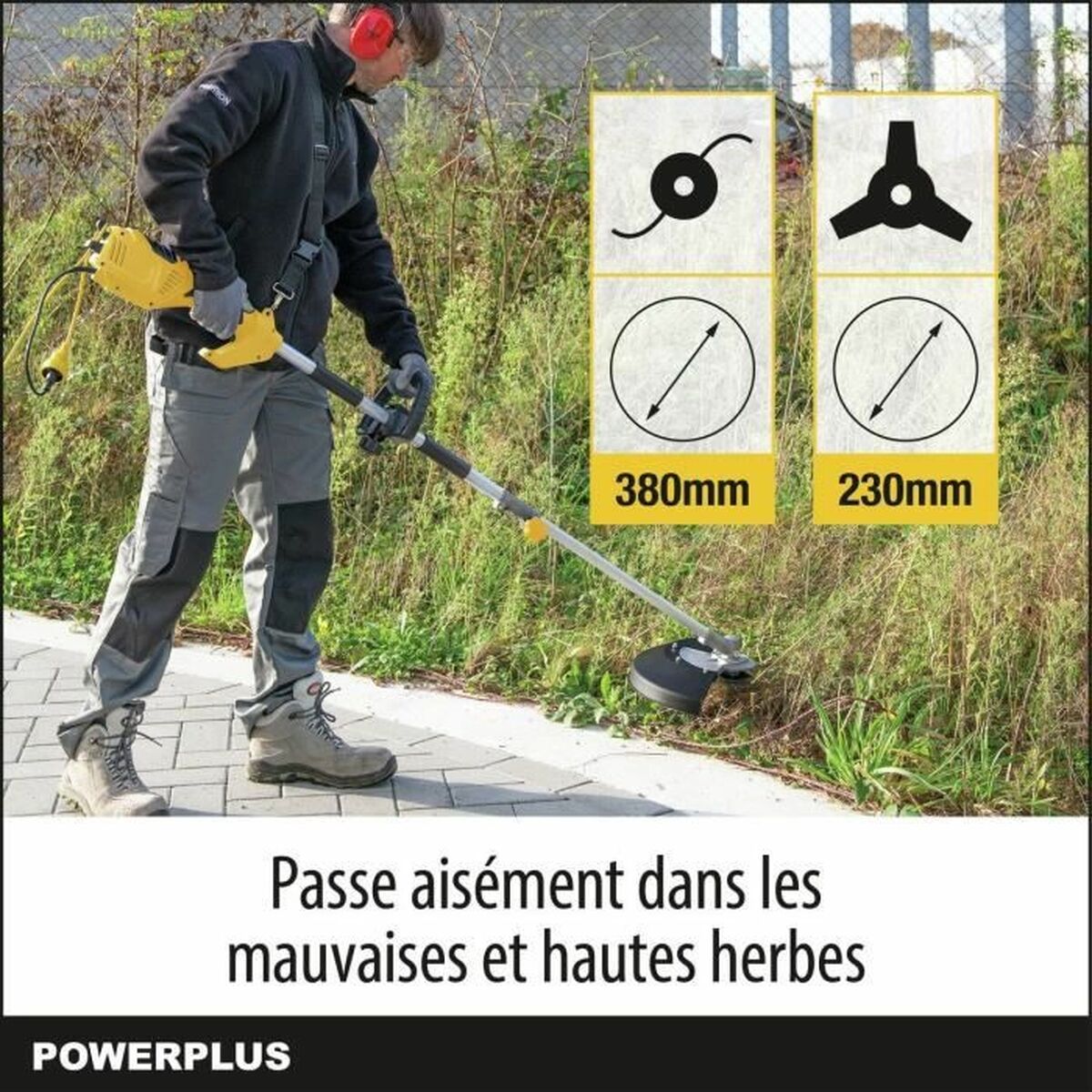 Flerfunktionsröjsåg Powerplus Powxg30405 38 cm 1000 W - 5