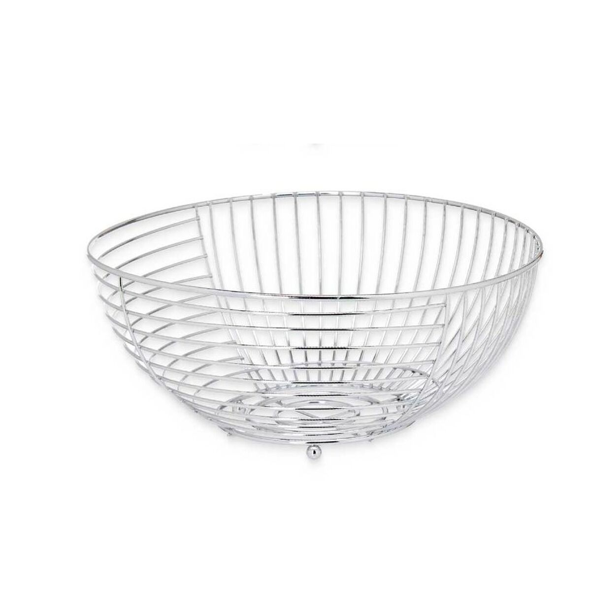 Fruktskål Silvrig Metall 28 x 12,7 x 28 cm (6 antal) - 2