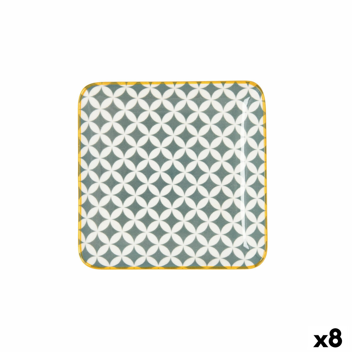 Snacksbricka Quid Pippa Fyrkantig Keramik Multicolour (15,5 x 15,5 cm) (8 antal)