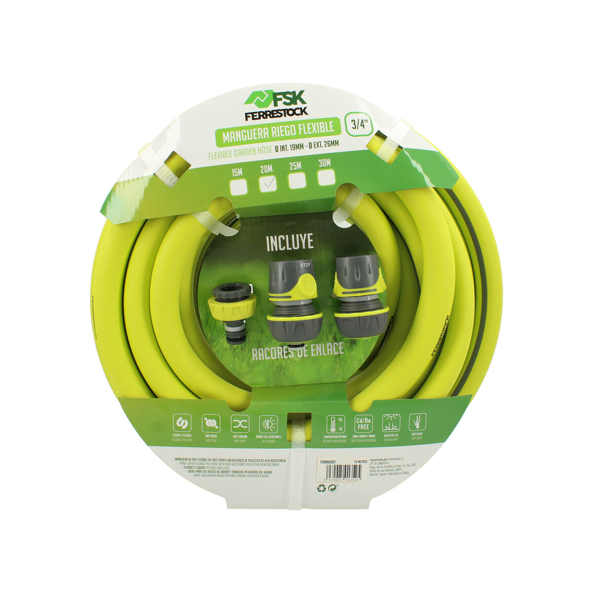 Slang Ferrestock 3/4" Polyester 20 m Ø 19 mm Flexibel - 3