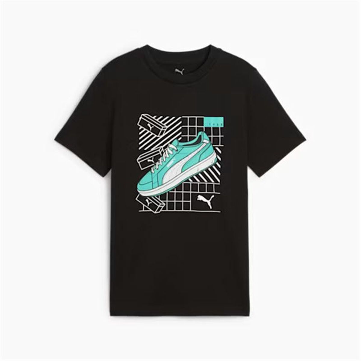 Barn T-shirt med kortärm Puma Graphics Svart