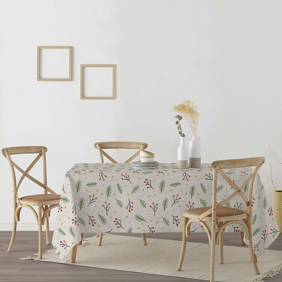 Fläckresistent bordsduk i harts Belum Merry Christmas Multicolour 200 x 150 cm - 3