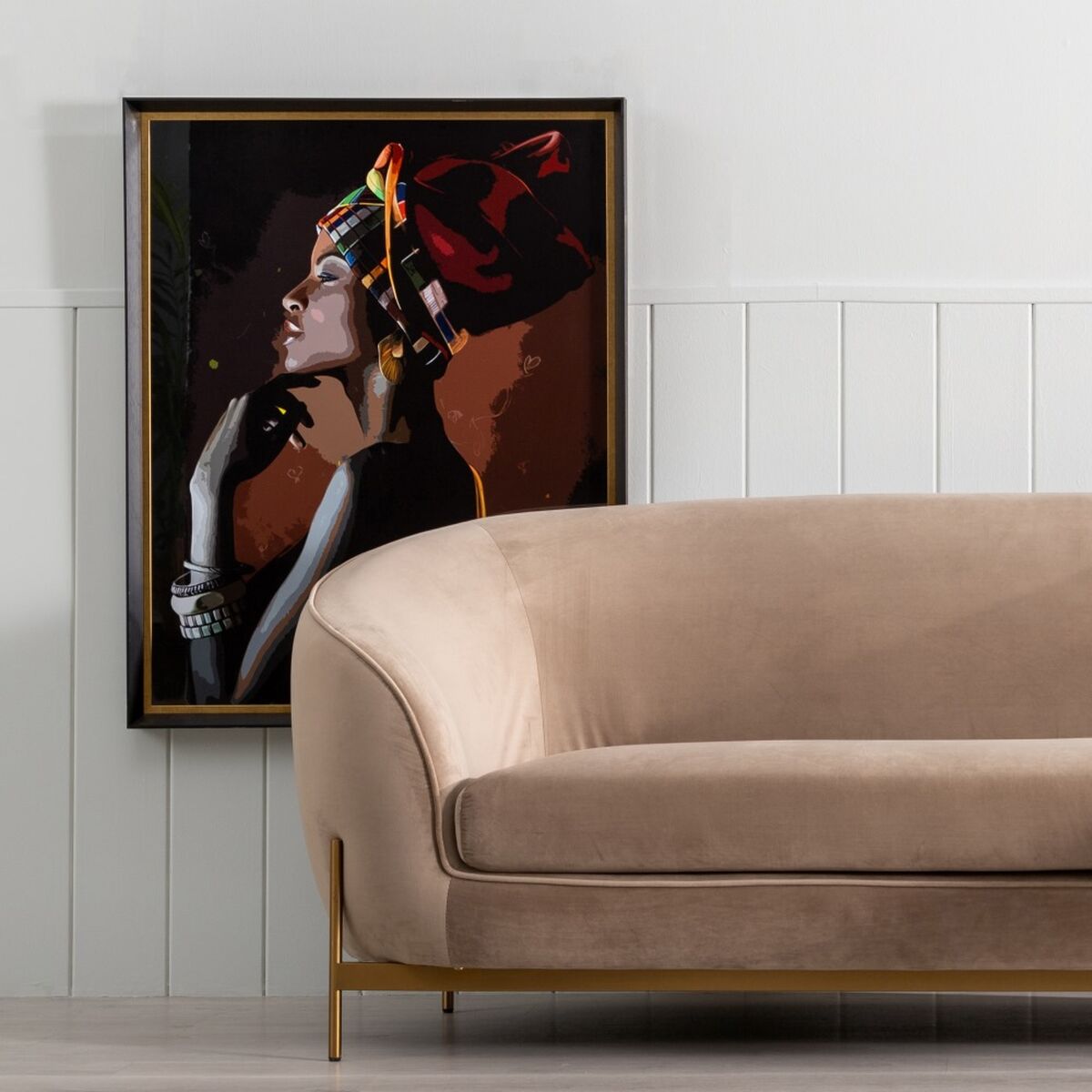 Kanvas Svart Afrikanska 84 X 4 X 106 CM - 7