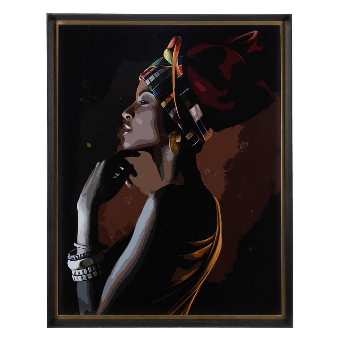 Kanvas Svart Afrikanska 84 X 4 X 106 CM