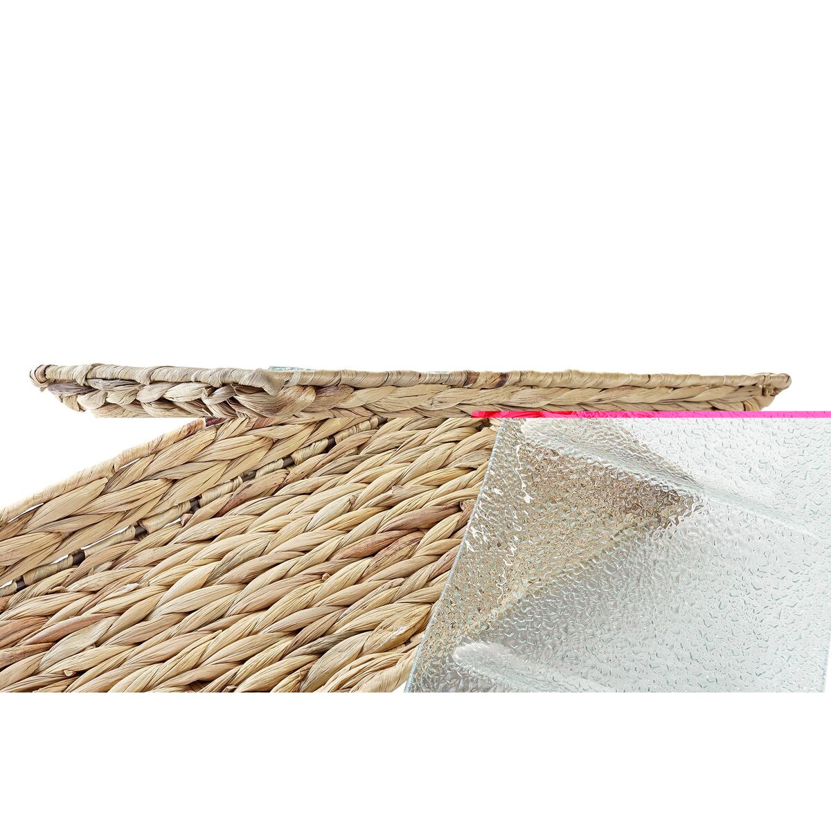 Snacksbricka DKD Home Decor Transparent Naturell Glas 42 x 20 x 3,5 cm - 6