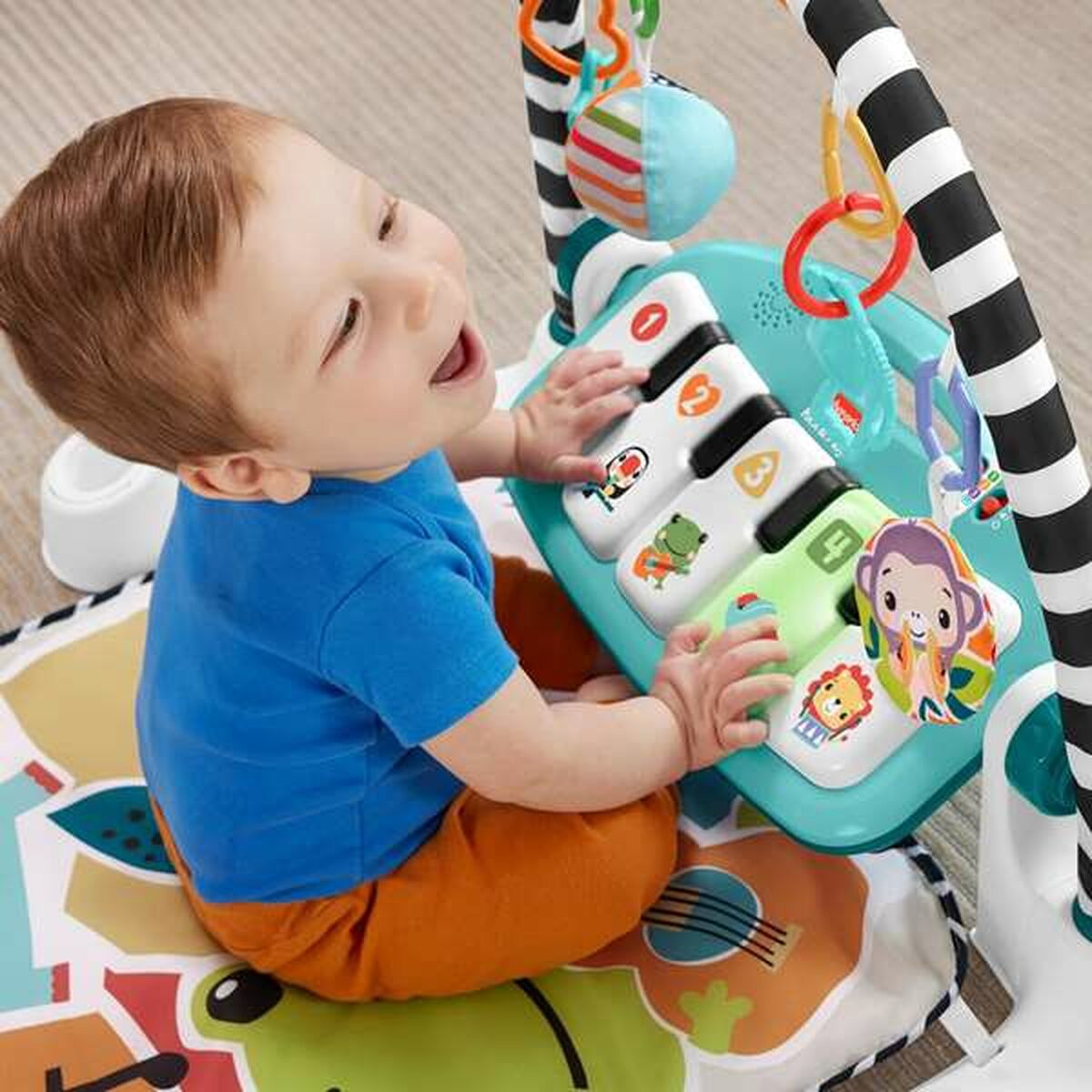 Lekmatta Fisher-Price Kick and Play Plast Skallra Piano ES - 11