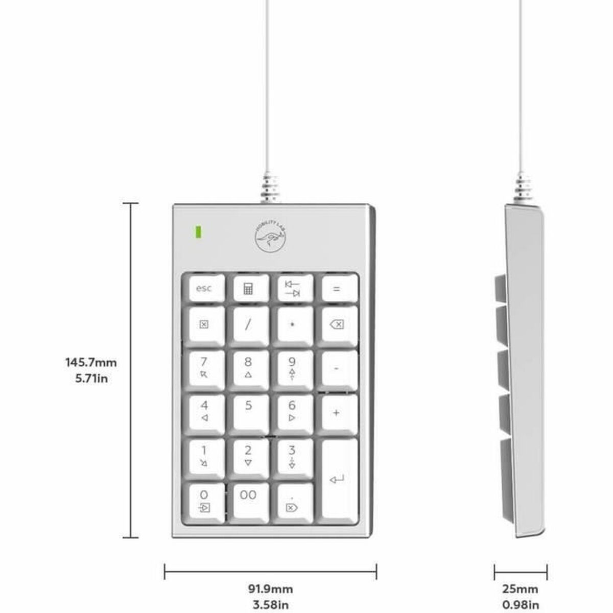 Numeriskt tangentbord Mobility Lab ML305707 Silvrig - 3